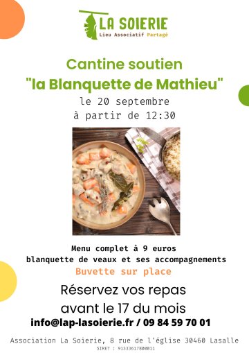 Affiche cantine blanquette