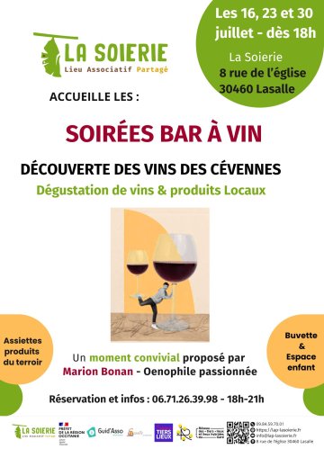 Soirée Bar à vin La Soierie